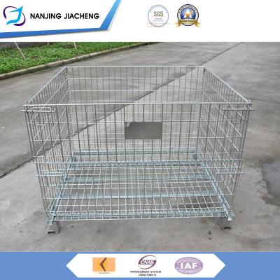 China JIACHENG Folding SGS Certificate Durable Storage Cage, Solid Lockable Storage Cage, Easy To Use Storage Cage With Wheels for sale