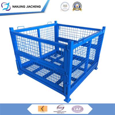 China Heavy Duty Stainless Steel Mesh Pallet Box, Warehouse Wire Cage, Metal Transportation Warehouse Rack Factory Direct Sale Gabion Portable Storage for sale