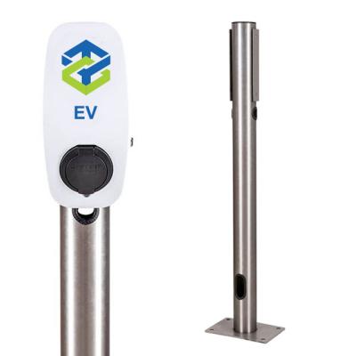 China Stainless Steel Dual EV Dual EV Charging Stand Charging Pedestal For Charger Station Installation for sale