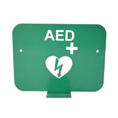 China Universal Steel Green AED Bracket For Mindray BeneHeart D1 Defibrillator / Wall Mount Bracket With ILCOR AED Logo for sale