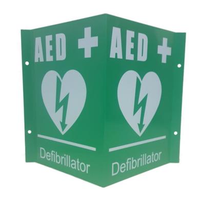 China Plastic V Sign / Metal Surface Wall Mount Defibrillator AED for sale