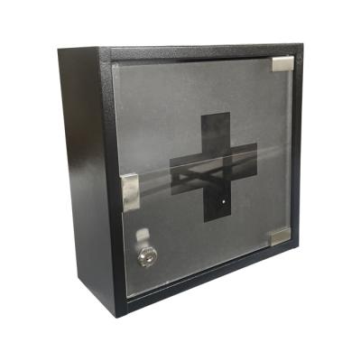 China First Aid Lockable Wall Mounted Cabinet Metal Steel Medical Case For First Aid Kit Box Manufacturer for sale