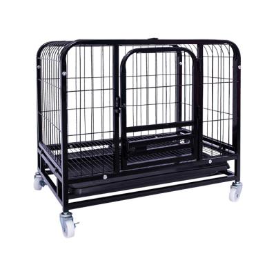 China Sustainable Heavy Duty Metal Dog Cage Kennel Crate For Training With Removable Tray for sale