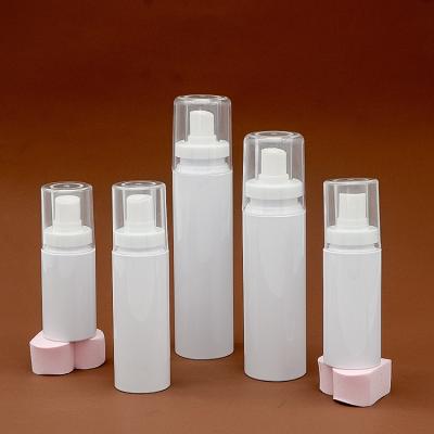 China Cosmetic Wholesale White Alcohol Spray Bottle 30/50/60/100/120/150ml Snap Sunscreen Sanitizer Bottle PET Cosmetic Underbottling Bottles for sale