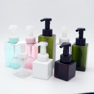 China Cosmetic Foam Quadrilateral Press Type Facial Detergent Shampoo Hand Sanitizer Machine Underbottle Foaming Bottle for sale