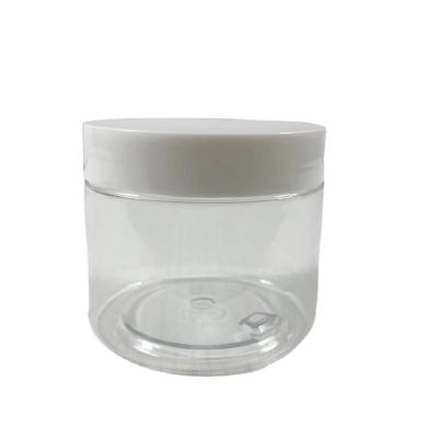 China Cosmetics are bottled separately transparent round plastic cream canister 200ML canister mask cream canister with plastic lid available for sale