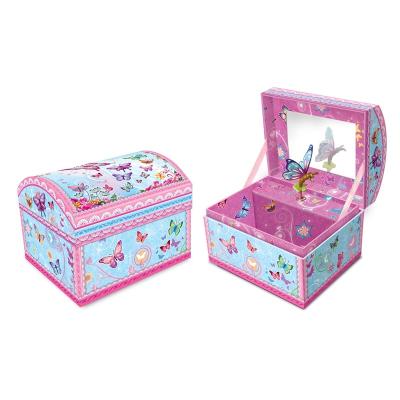 China Good Quality Wholesale Princess Girls Jewelry Organizer Paper Musical Gift Box Dancer for sale