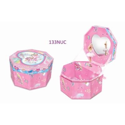 China Factory Paper Supply Customized Logo Pink Kids Musical Jewelry Box For Girlfriend Gift for sale