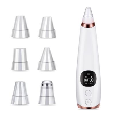 China Black Head Portable Rechargeable Facial Pore Remover Electric Blackhead Remover 6 Suction Heads for sale