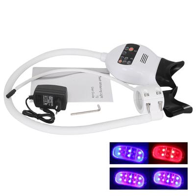 China Portable Metal 3 Color 8 LED Dental Teeth Whitening Laser Machine Tooth Bleaching Light Lamps Cut Desktop Type for sale