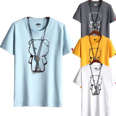 China Free sample 5XL summer 2021 men's t-shirt shorts cotton cheap 100% cotton men's t-shirt anti-pilling 5XL wholesale price new men's t-shirt design for sale