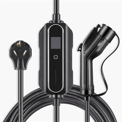 China Modern Level 2 EV Charger, 32 Amp 110-240V Portable Electric Vehicle Charger with 25 ft J1772 Charging Cable NEMA 14-50 Plug Adjustable for sale