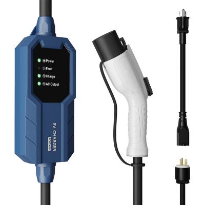 China Modern Skysword Level 1-2 EV Charger, 100-240V 16A 25FT Portable EVSE, NEMA 6-20 Plug with NEMA 5-15 Adapter Electric Vehicle Charging for sale