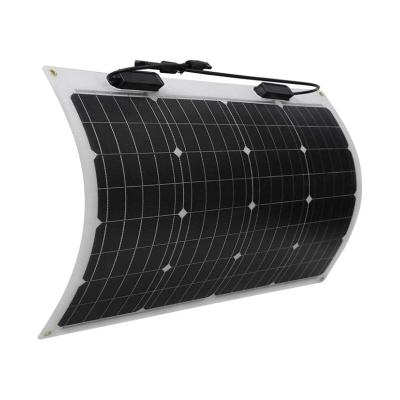 China Modern Flexible Solar Panel 50 Watt 12 Volt Monocrystalline Semi-Flexible Bendable Mono Off-Grid Charger for Marine RV Cabin Van Car for sale