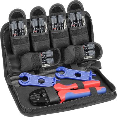 China Solar Crimper Tool Kit for Solar Panel Cable Wire with Solar Crimper and  Solar connectors and Solar Connector Spanner Wrench D1012 for sale