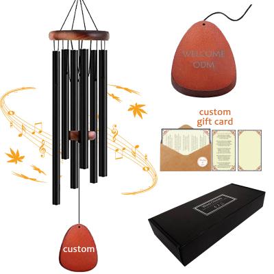 China Modern Wooden Aluminum Hot Sale Present Sympathy Garden Gift Metal Factory Memorial Wind Chimes Decoration for sale