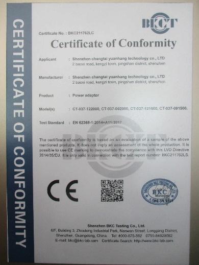 CE - Shenzhen Changtai Yuanhang Technology Co., Ltd.