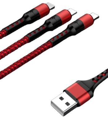 China Speed ​​5A direct factory sales 3 in1mobile phone data cable super fast charging cable suitable for phone for sale