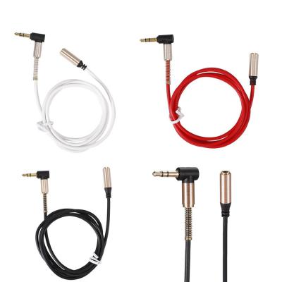 China Car factory direct sales elbow 3.5mm straight telescopic male to aux audio extension cable. speaker cable female for sale