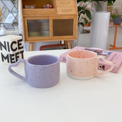 China Handsome Hand Painted Cute Animal Ceramic Milk Tea Cup Lovely Couples Couples Cup Cartoon Shape Cartoon Couples Mug Cute Animal Hand Painted Breakfast Viable Porcelain Tea Cup for sale