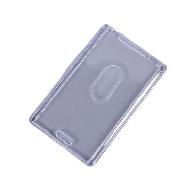 China ID Cards Clear Acrylic Hard Horizontal Vertical ID Badge Card Holders ID Card Holder In Stock for sale