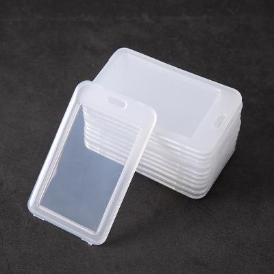 China Rigid Flexible Transparent Hard Plastic ID Card Holder PP Multi Clear ID Card Case for sale