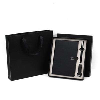 China 2020 Luxury New Promotional Business Idea 3 In 1 Box Gift Set USB Notebook And Pen for sale