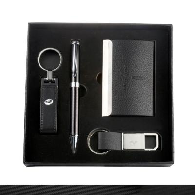 China Luxury Business Gift Key Chain Corporate Gift Set USB With Engrave Logo for sale