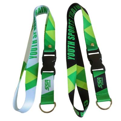 China Flat Polyester Polyester Cheap Personalize Plain Custom Sublimation Lanyards With Logo for sale