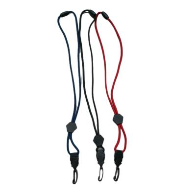 China Promotion Polyester Round ID Card Neck Strap, Safety Rope Lanyard With Plastic Swivel Hook for sale