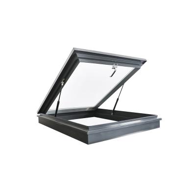 China Graphic Design Transparent Glass High Quality Aluminum Powder Screen Skylight Aluminum Alloy Folding Cladding Windows for sale