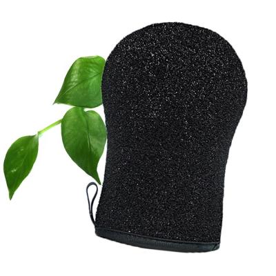 China EXFOLIATE Bath Glove Custom Charcoal Fiber Organic Bamboo Charcoal Exfoliating Glove for sale