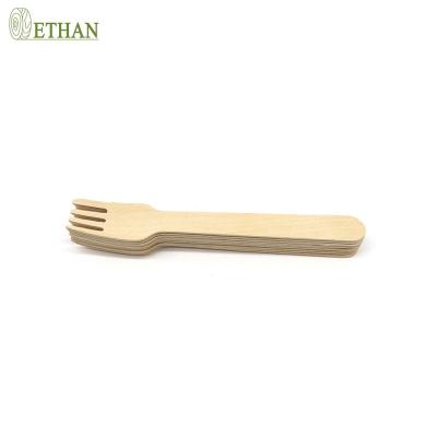 China Convenient 140 mm disposable wooden fork for sale