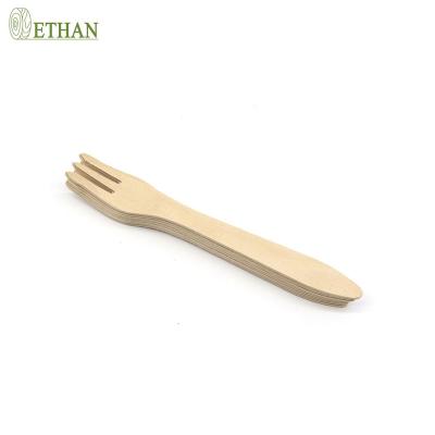 China Convenient 185 mm Disposable Wooden Fork for sale