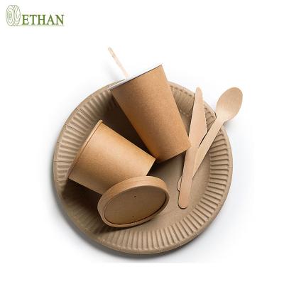 China Hot Selling Convenient Natural Biodegradable Disposable Wooden Cutlery Knife Fork Spoon Wooden Set for sale