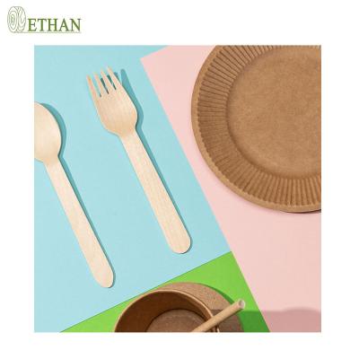 China Convenient popular wooden disposable fork and wooden wholesale price spoon for sale