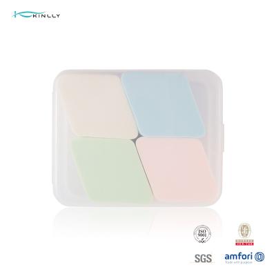 중국 Clear PVC Box Makeup Puff Sponge Kit Non Latex Foundation Makeup Sponge 4PCS 판매용