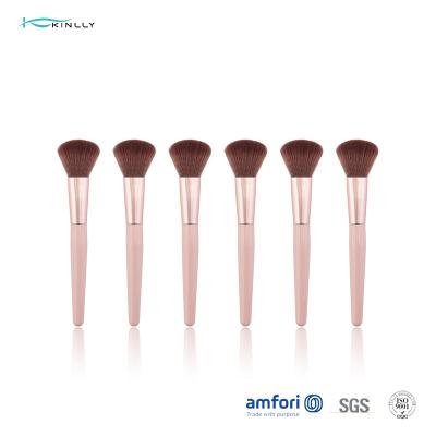 China Custom Logo Individual Makeup Brushes Synthetic Hair Foundation Single Makeup Brush Te koop