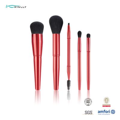 Chine La brosse de lecture cosmétique de poignée magnétique en métal 5PCS avec les cheveux synthétiques de la meilleure qualité de marque de distributeur composent la brosse à vendre