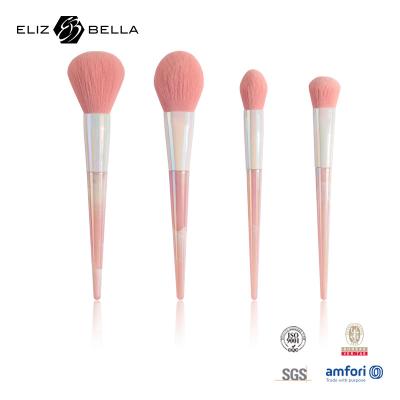 China Juego de brochas de maquillaje profesional de 4 piezas, brocha de base líquida sintética de primera calidad, brocha de maquillaje cónica para mezclar polvo en venta