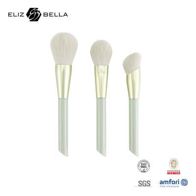 China 3 Stück individuell angepasste Make-up-Bürste für Pulver, Blush, Konturbürste, Kunststoffgriff und Aluminium-Ferrule zu verkaufen