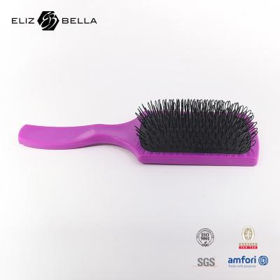 China Custom Logo Vented Detangling Brush with Massage Comb and Curved Wave Design For Home for sale