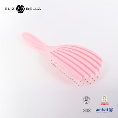 China Customização húmido e seco curvo ventilação espiral escova de cabelo pente círculo massagem quadrado remoção escova de cabelo detangle para cabelo encaracolado à venda