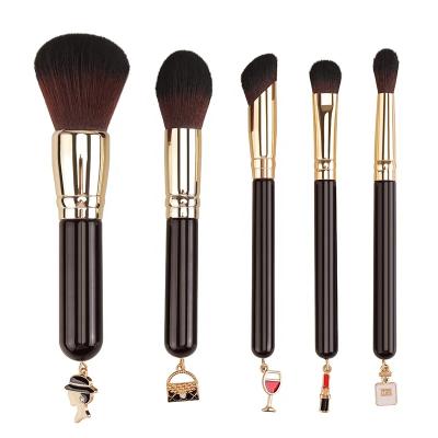 China Customized Cosmetic Makeup Brush Set Angular Blush, Flat Brush, Smudge Brush, Fan Brush Style for sale