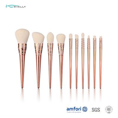 China 10pcs Artificial Fiber Poly Bag Synthetic Hair Makeup Brush for sale