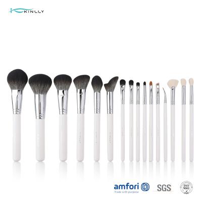 China Wooden Handle 16PCS 100% Vegan Brushes Set for sale