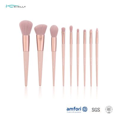 Chine Brosse de lecture rose-clair de maquillage du voyage 9pcs de poly sac à vendre