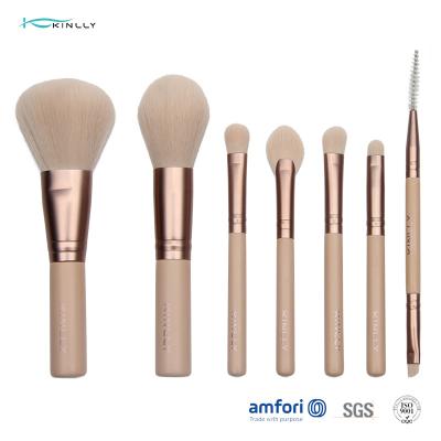 China 7PCS Synthetic Hair Alu Ferrule Mini Travel Brush Set for sale