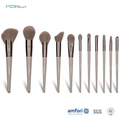 Chine brosse de lecture cosmétique de maquillage d'olive en aluminium de 150g 12pcs à vendre