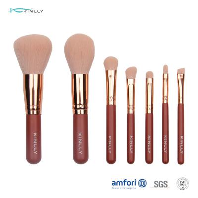 Chine Cadeau rouge de brosse de maquillage d'OEM 7PCS réglé pour le fard à paupières à vendre